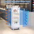 thumbnail image 4 of IdealHouse Commercial Display Refrigerator, 4.2 Cu.Ft Display Refrigerator Cooler with LED Lighting, Adjustable Shelves Glass Door Merchandiser Cooler, Automatic Defrost Freestanding Upright, 4 of 6
