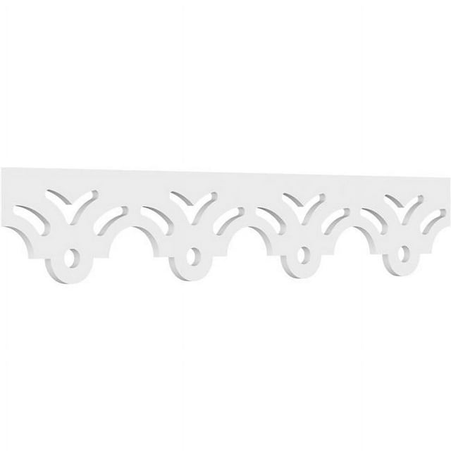 Ekena Millwork RUNP08X0625X48RBT 8 x 48 in. Pitch 0.62 in. Robertson Architectural Grade PVC Running Trim