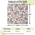 thumbnail image 2 of Stretch Elastic Hem Square Tablecloth 36x36 Inch, Boho Floral Design for Card Tables and Outdoor Use, 2 of 6