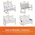 thumbnail image 5 of Modern Leisure Basics Patio Loveseat Cover, Small, 55"L x 33"W x 38"H, 2-Pack, Sage Green, 5 of 13