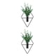 thumbnail image 4 of Bewildely Soporte geométrico decorativo para plantas, jarrón colgante de Metal sencillo y generoso, soporte para plantas de pared, hojas verdes hojas verdes negras 2Conjunto, 4 of 6