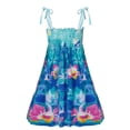 thumbnail image 2 of vastwit Kids Girls Bohemian Dress Off Shoulder Suspenders Sundress with Necklace Set for Beach Party Blue 150, 2 of 7