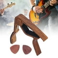 thumbnail image 4 of Cejilla de guitarra de madera maciza ANGGREK silenciosa portátil para guitarras acústicas y eléctricas, 4 of 8
