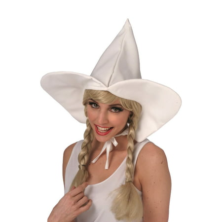 Dutch Girl Cap Pilgrim Quaker Womens White Hat Witch Adult Costume Accessory