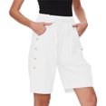 thumbnail image 4 of Htigea Clearance Women's Lightweight Shorts Breathable Summer Shorts Women Travel Athletic Golf with Pockets Today Sales White,M, 4 of 7