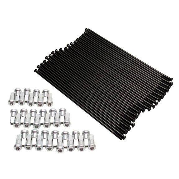 Tusk Motorcycle Spoke Kit - Front 21" Black Spoke/Silver Nipple for Honda CRF450R 2002-2022