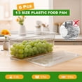 thumbnail image 6 of 6-pack 1/3 Size 6''deep Polycarbonate Food Pans With Lids  Clear Commercial Hotel Storage Containers For Restaurant Prep Buffet Salad Bar Home Kitchen & Catering, 6 of 8