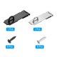 thumbnail image 3 of Uxcell 5 Inch Padlock Latch, Pestillo de acero inoxidable para puerta de granero, pestillo de seguridad, negro y plateado, 3 of 6