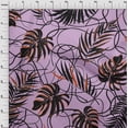 thumbnail image 4 of oneOone Velvet Purple Fabric Abstract Tropical Leaf Sewing Material Print Fabric By The Yard 58 Inch Wide, 4 of 4