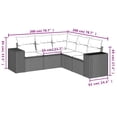 thumbnail image 5 of vidaXL Garden Sofa Set Grey, Dark Grey, 5 of 9