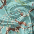 thumbnail image 7 of Ambesonne Forest Valance & Curtain, Bird Sika Deer Japanese Art, 55"x24", Seafoam and Umber, 7 of 7