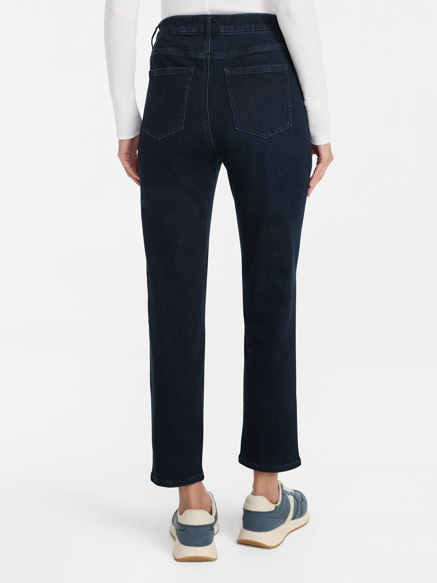 Time and Tru Women's High Rise Straight Leg Denim Jegging, 27.5" Inseam, Sizes XS-XXXL