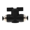 thumbnail image 4 of FUTUREORYY 1Pack Air Pipe Ball Valves Black Plastic For Pneumatic Systems Industrial Use With Push To Connect Fitting, 4 of 8