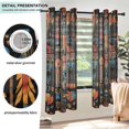 thumbnail image 3 of Yayeee Window Curtains Light Filtering 63"x42" Grommet Panel Pair Home Living Room Decor, Black Geometric, 3 of 7