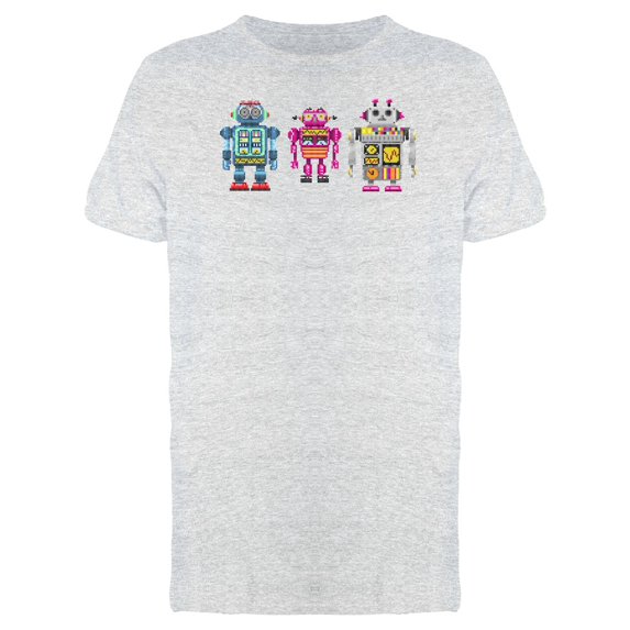 Pixel Robots Toys Tee Men's -Image by Shutterstock