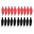 thumbnail image 1 of Unique Bargains 20 Pcs Clips de Test Mini Alligator en Plastique Noir Rouge Doux, 1 of 1