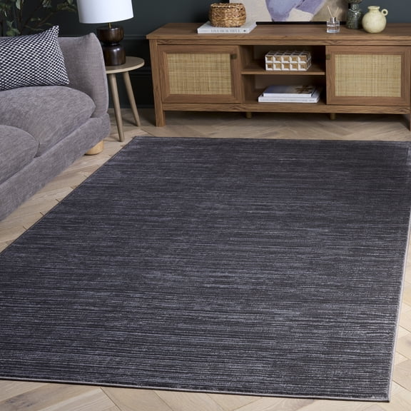 SAFAVIEH Vision Adrasteia Overdyed Solid Area Rug, Grey, 4' x 6' - Modern Design, Grey, Non-Shedding & Easy Cleaning, Ideal for Living Room, Bedroom, Dining Space, Entryway, Bathroom, Bedside