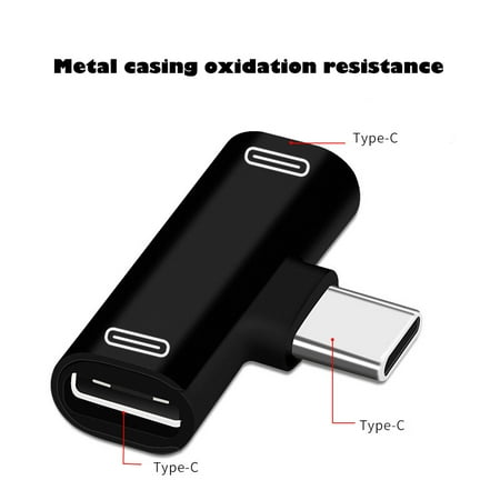 Dual Type C USB-C Earphone Headphone Audio Charging Charger Adapter Splitter Convertor for Xiaomi 6 6X 8 Note3 Mix 2 Huawei Mate 10 P20
