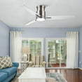 thumbnail image 6 of Noaman 52 inch Brushed Nickel Ceiling Fan with Light, Low Profile DC Motor Remote Control for Medium Room, 6 of 15