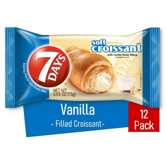 7Days Soft Croissant, Vanilla (Pack of 12)