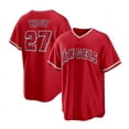 thumbnail image 1 of Men's Los Angeles Angels Baseball Jersey OHTANI 17# TROUT 27# RENDON 6# Adult Replica Player Name Navy Jersey, 1 of 4