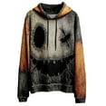 thumbnail image 2 of Halloween Hoodies for Men 2025 Funny Patchwork Graphic Hooded Sweatshirt with Pockets Halloween Pullover Tops, 2 of 4