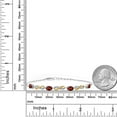 thumbnail image 6 of Gem Stone King 2.33 Ct Oval Red Garnet 925 Silver and 10K Yellow Gold Lab Grown Diamond Infinity Bracelet for Women Mother's Mom Wife Her, Fully Adjustable up to 7.5 inch), 6 of 6