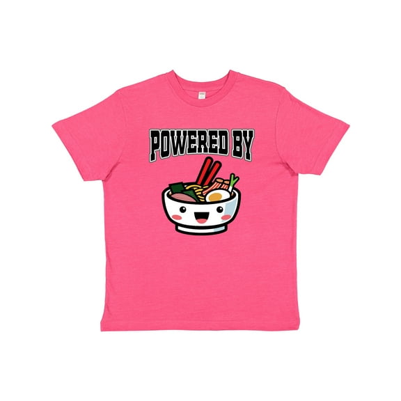 Inktastic Powered by Ramen Cute Noodles Youth T-Shirt