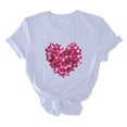 thumbnail image 5 of Otvok Womens Tops Casual Round Neck Short-Sleeve Valentine's Day Printed T-shirt, 5 of 6