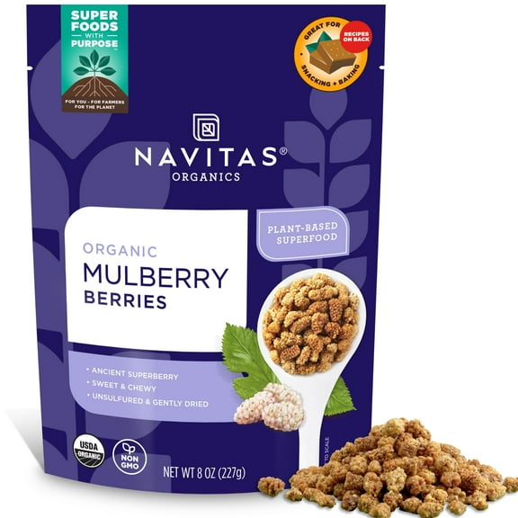 Pack of 12, Navitas Mulberries, 8 oz