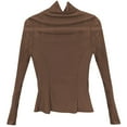 thumbnail image 4 of EDFBUYKRS Blouses for Women Square Neck Long Sleeve Shirts Dressy Casual Tunic Tops L, 4 of 4
