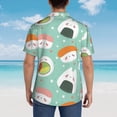 thumbnail image 3 of Lsque Kawaii Sushi pattern Hawaiian Shirt for Men, Unisex Summer Beach Casual Short Sleeve Button Down Shirts-Large, 3 of 9