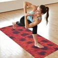 thumbnail image 6 of Red Cheetah Leopard Pattern Hot Yoga Mat Towel Non Slip for Hot Yoga - Quick-Drying Yoga Mat Cover with 4 Corner Pockets with Travel Bag - Hot Yoga Towel Non Slip Grip Moisture Wicking Sweat 70"x26", 6 of 6
