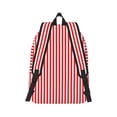 thumbnail image 3 of Daiia Red And White Stripes Vintage Canvas Backpack for Men and Women ,Hiking Backpack,Travel Laptop Bag for School,Large Capacity Backpack-Medium, 3 of 8