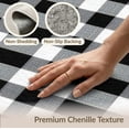 thumbnail image 6 of ODIKA 5'x7' Washable Area Rug Easy Care, Non-Shedding, Pet Friendly, Door Plaid Welcome Farmhouse Bold Gingham Grid Border Front Layered for Small Living Room, Bedroom, 6 of 7
