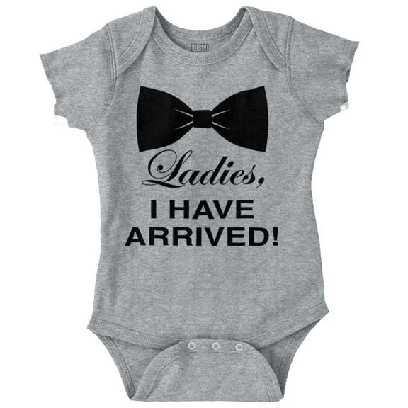 Ladies I Arrived Handsome Bowtie Bodysuit Jumper Boys Infant Baby Brisco Brands 12M