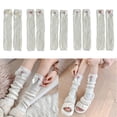 thumbnail image 2 of Milue Women Knitted Leg Warmers Lolitas Bowknot Loose Boot Socks Jk Student Socks, 2 of 21