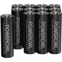 Powerowl 2800mAh Rechargeable AA Batteries 12-Pack NiMH High Capacity Double a Batteries