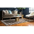 thumbnail image 2 of Unique Loom 3128520 4 x 6 ft. Philadelphia Trellis Rectangular Rug, Brown, 2 of 2