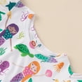 thumbnail image 6 of WIBACKER Toddler and Little Girl Skater Dress Ruffle Sleeve Princess A-line Sundress - 1 Piece Mermaid, 6 of 10