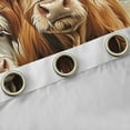 thumbnail image 4 of Castle Fairy Highland Bull Curtains Pack of 2 (42x84 Each) for Kids Teens Adults,Farmhouse Animal Curtains Blackout,Chic Floral Flowers Bedroom Curtains,Breathable Home Decor, 4 of 6