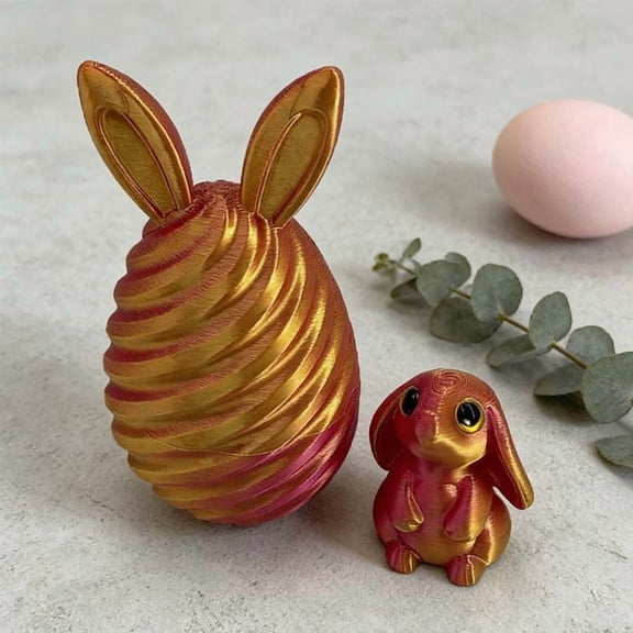 Easter Basket Stuffers Printed Bunny Egg Set, Surprise Mini Toys Inside, Festive Desk Decor for Home Office - Easter Gifts for Teens Adults