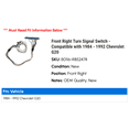 thumbnail image 2 of Front Right Turn Signal Switch - Compatible with 1984 - 1992 Chevy G20 1985 1986 1987 1988 1989 1990 1991, 2 of 2