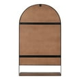 thumbnail image 5 of Kate and Laurel Chadwin Wall Mirror with Shelf, Natural/Black 20x34, 5 of 12