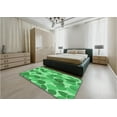 thumbnail image 4 of Ahgly Company Indoor Round Patterned Lime Mint Green Area Rugs, 5' Round, 4 of 6