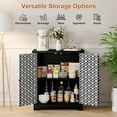 thumbnail image 5 of TOYTEXX Black Buffet Sideboard Cabinet with Patterned Doors & Storage for Kitchen or Living Room, 5 of 5
