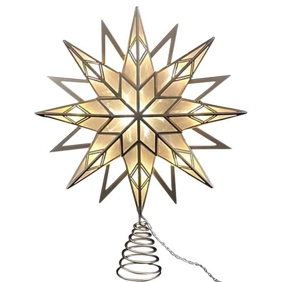 Celebrations LED Warm White Star Tree Topper 12 in.