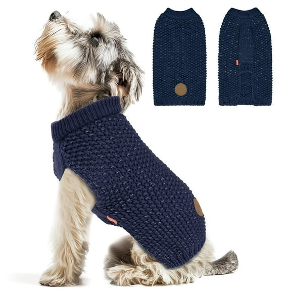 Suéter para perros KYEESE, ropa cómoda con orificio para correa para perros pequeños