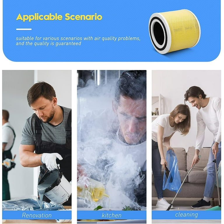 Core 300 True HEPA Parts Filters For LEVOIT Core 300 And Core 300S Vortex  Air Air Purifier Core 300-RF Yellow 2Pcs - AliExpress