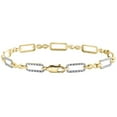 thumbnail image 2 of 10K Yellow Gold Round Diamond Infinity Link Statement 5mm Pave Bracelet 1/5 CT., 2 of 7